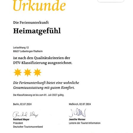 Ferienwohnung Heimatgefuehl Thalheim Leibertingen 외부 사진